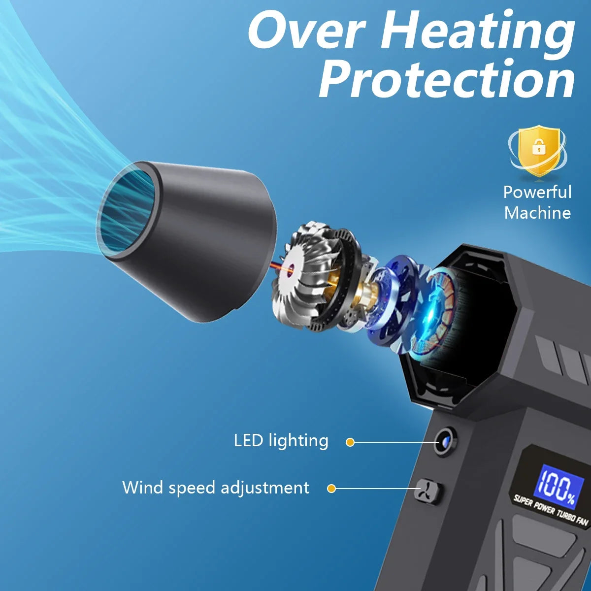 TurboJet | מפוח אוויר נטען עוצמתי