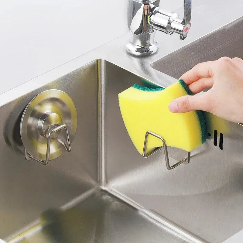 SinkTidy | מתקן ספוגיות דביק לכיור עם ניקוז