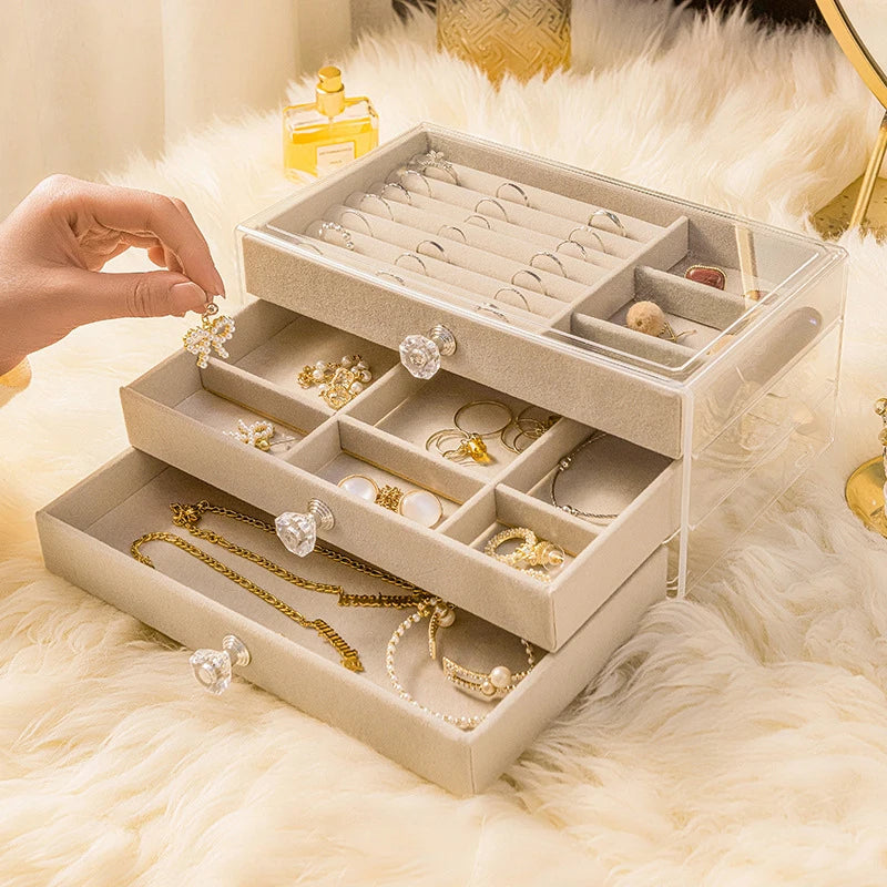 LuxeBox™ | ארגונית תכשיטים עם 3 מגירות